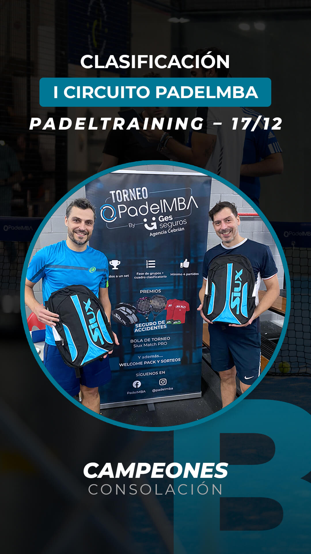 Circuito padelmba torneo 2022 12 17 ganadores campe conso b
