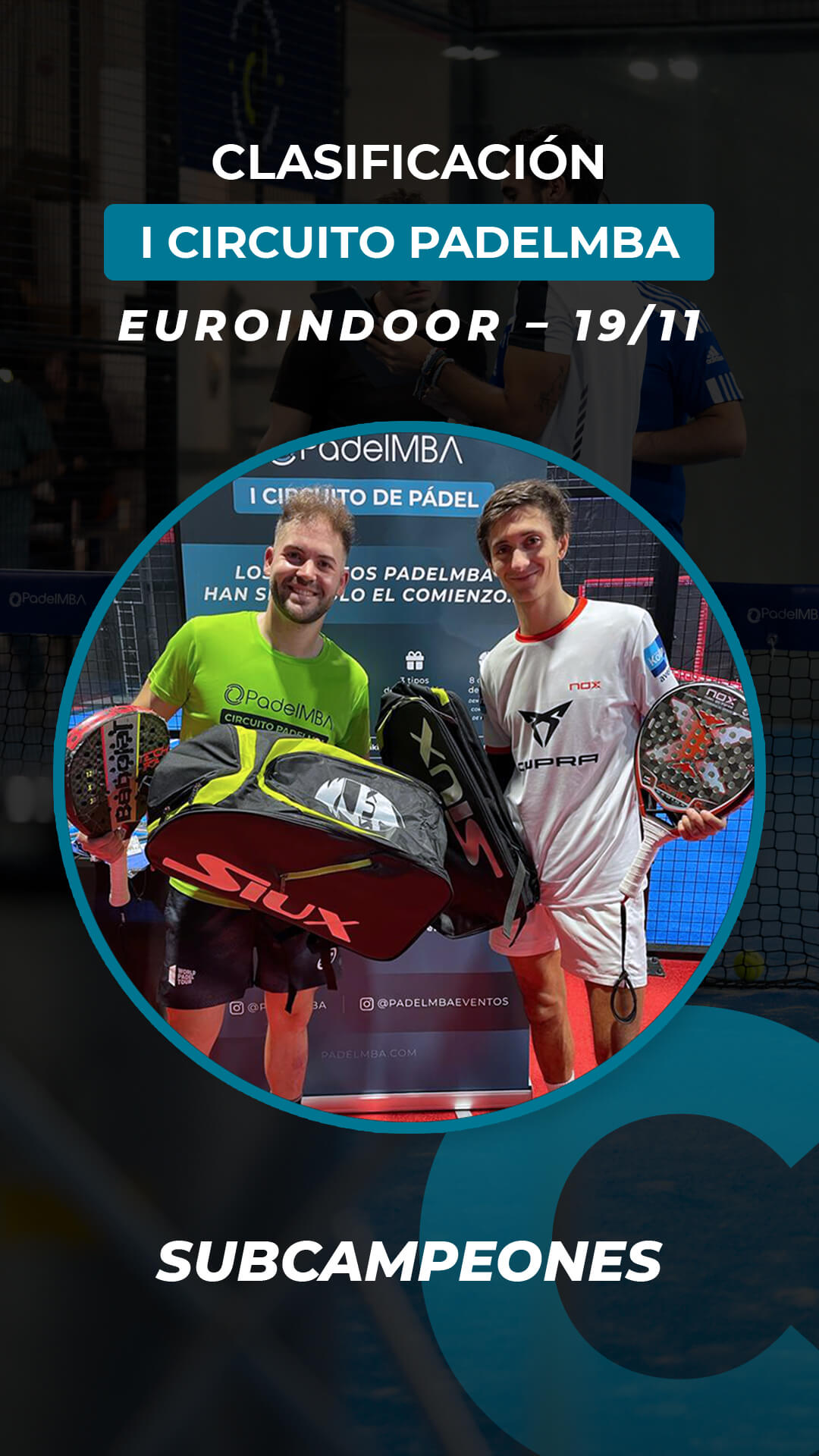 Circuito padelmba torneo 2022 11 19 ganadores subcampeones c