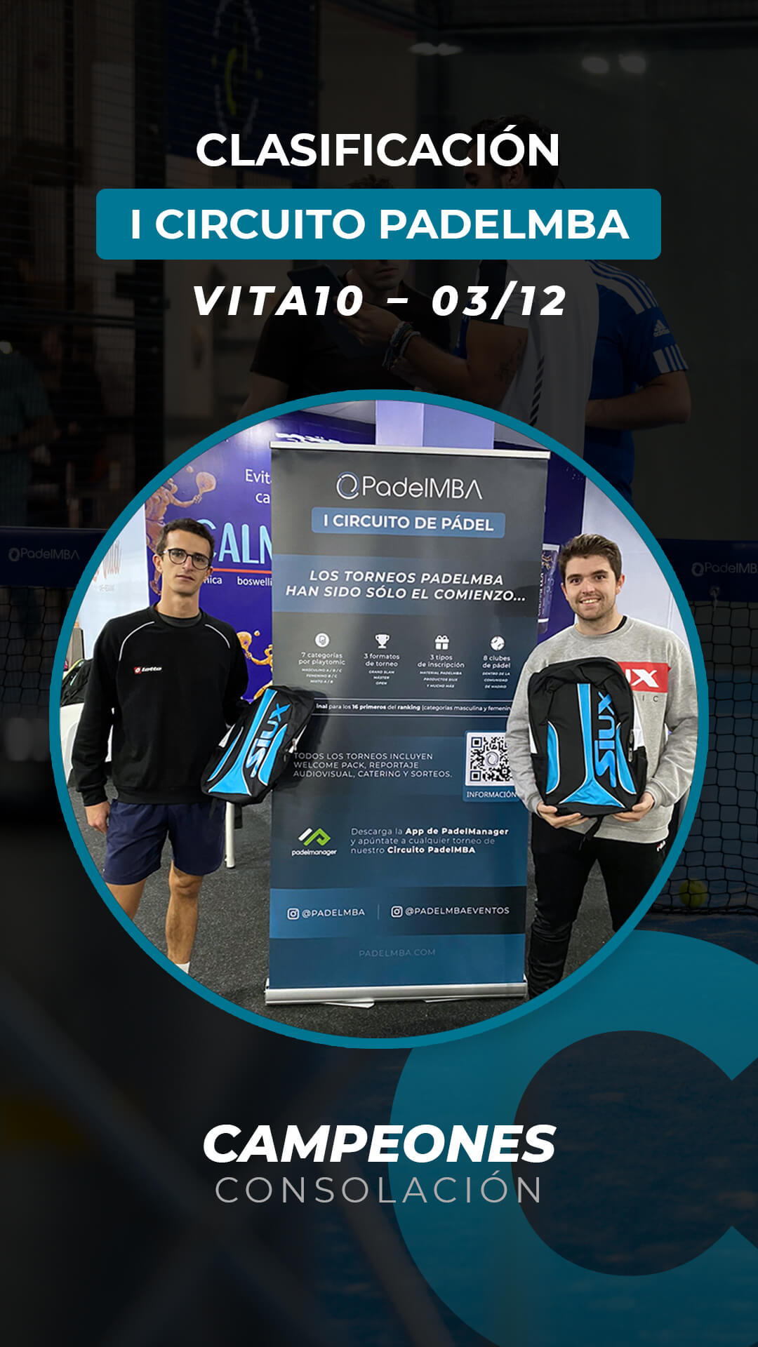 Circuito padelmba torneo 2022 12 03 ganadores campeones conso