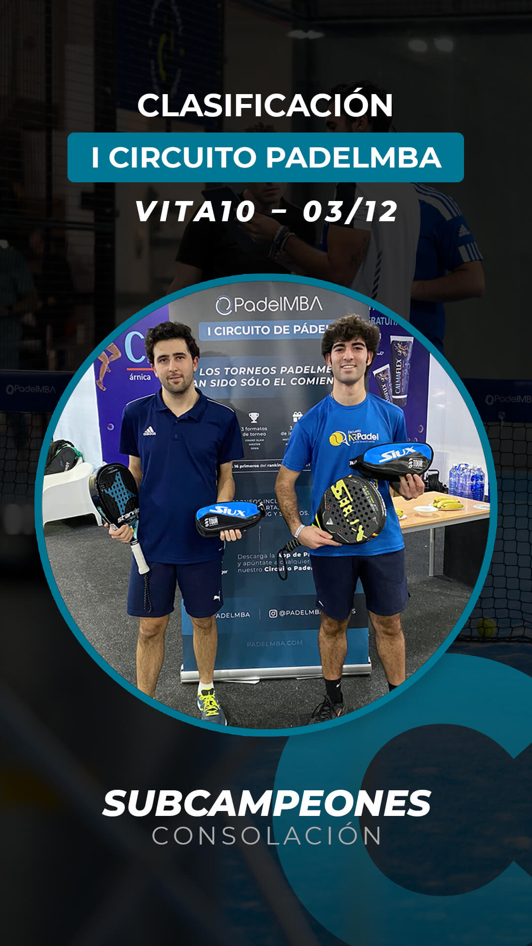 Circuito padelmba torneo 2022 12 03 ganadores subcampeones conso