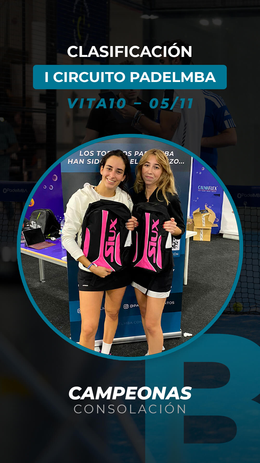 Circuito padelmba torneo 2022 11 05 ganadores campeonas conso b