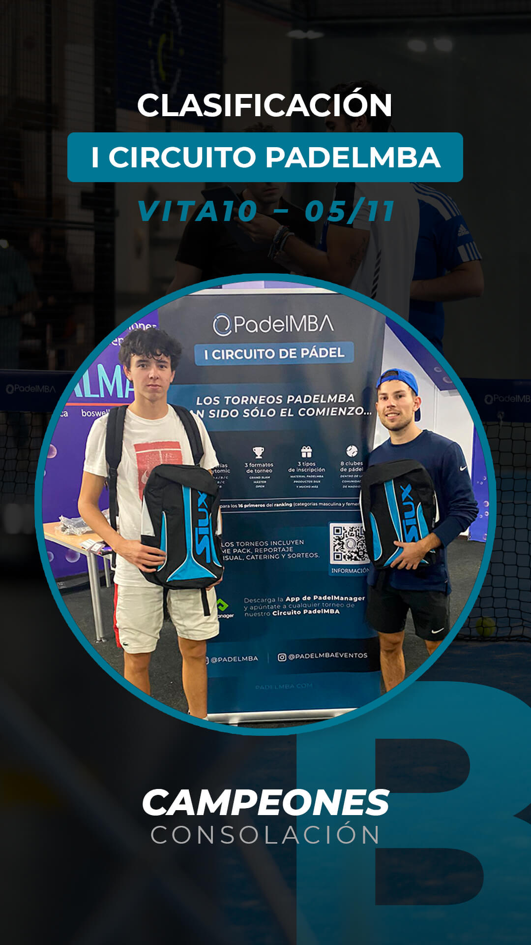 Circuito padelmba torneo 2022 11 05 ganadores campeones conso b