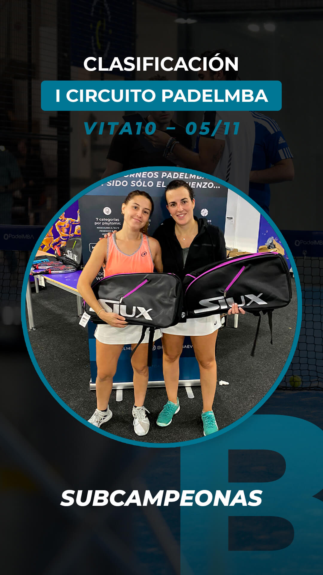 Circuito padelmba torneo 2022 11 05 ganadores subcampeonas b
